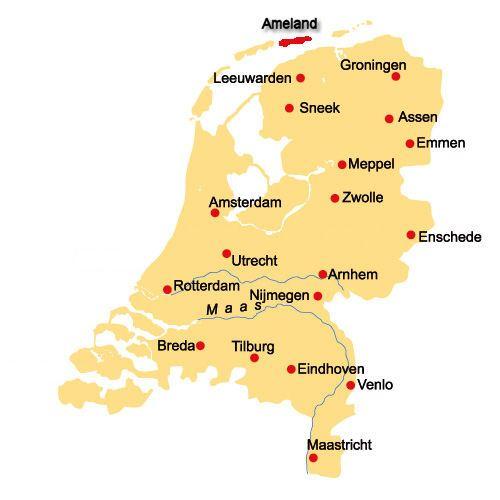 Karte der Niederlande Karte der Niederlande